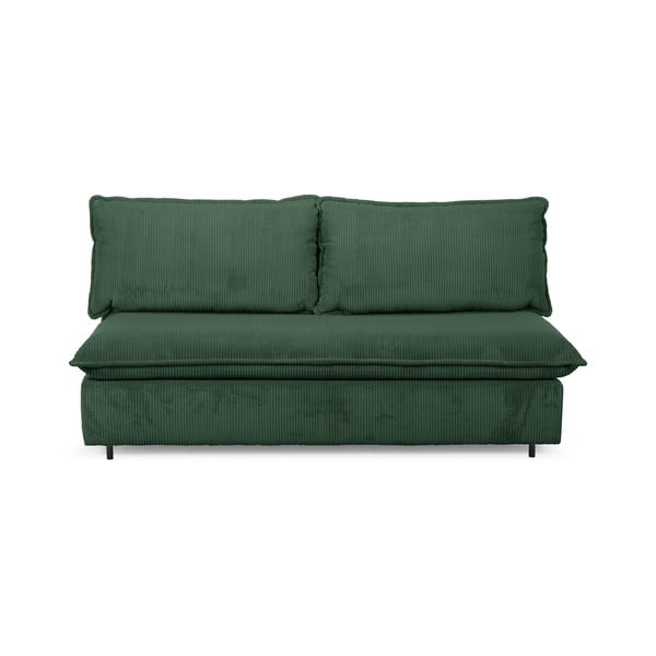 Zielona sztruksowa rozkładana sofa 184 cm Isadora – Bobochic Paris
