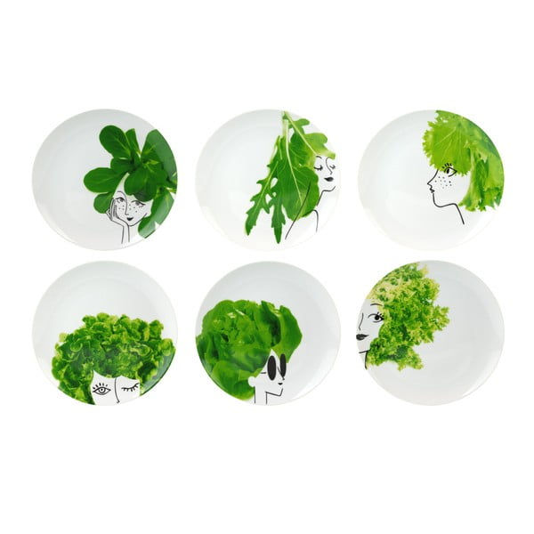 Zestaw 6 misek Le Studio Mes Petites Salades Plates, ⌀ 25 cm