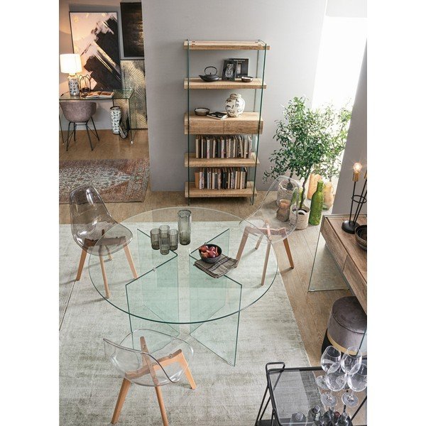 Szklany okrągły stół ø 130 cm Iride – Bizzotto-image-2