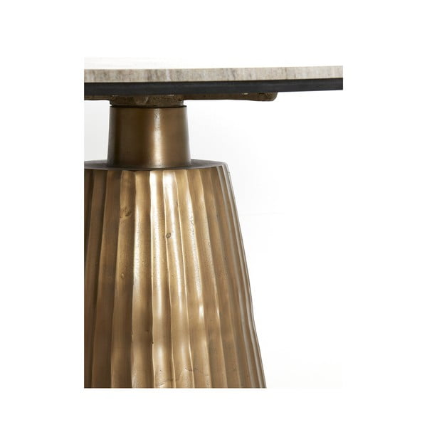 Okrągły stół w kolorze brązu z blatem w dekorze marmuru ø 100 cm Rianne – Light & Living-image-4
