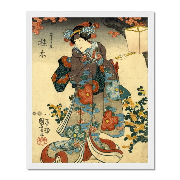 Obraz w ramie Liv Corday Asian Japanese Print, 40x50 cm
