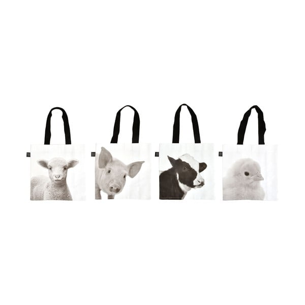 4 torby na zakupy z motywem zwierząt Esschert Design