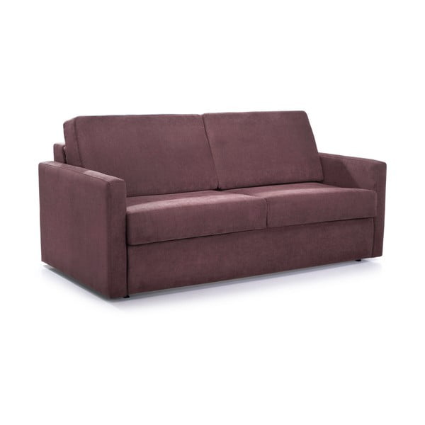 Ciemnoróżowa sofa rozkładana z materacem Scandic Soul