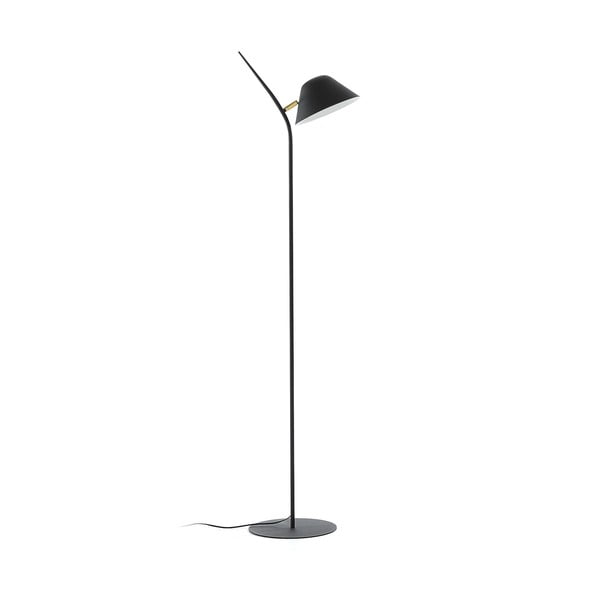 Czarna lampa stojąca z metalowym kloszem (wysokość 152 cm) Aurelia – Kave Home
