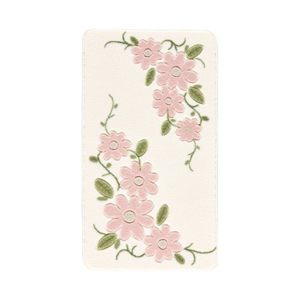 Biały dywanik łazienkowy Confetti Bathmats Margherita, 50x57 cm