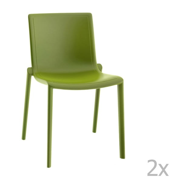 Zestaw 2 zielonych krzeseł ogrodowych Resol Kat