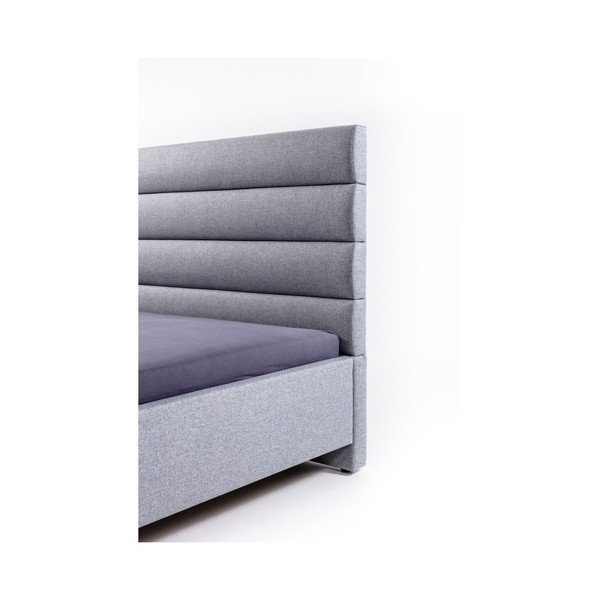 Jasnoszare łóżko Polstrin Karpó, 180x200 cm-image-1