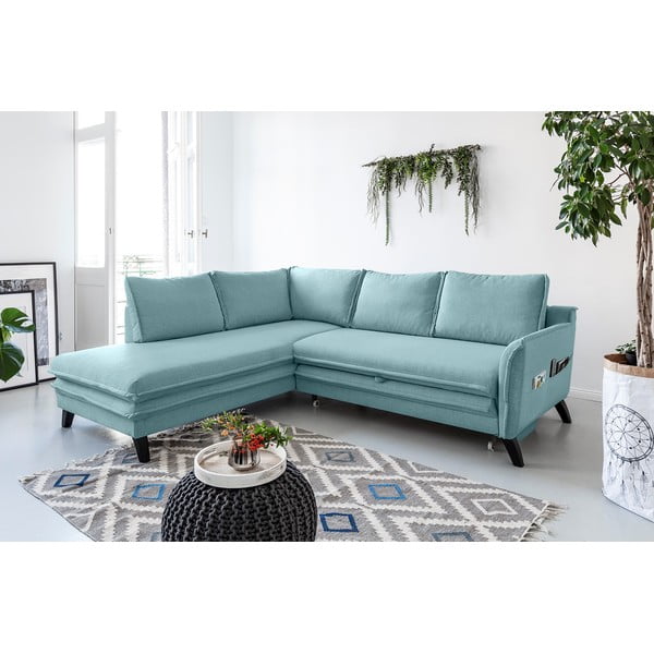 Jasnoniebieski narożnik rozkładany Miuform Charming Charlie L, lewostronny-image-4