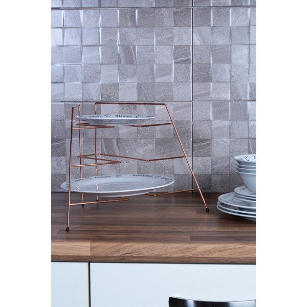 Metalowa dodatkowa półka w kolorze miedzi 37x25 cm Rowan – Premier Housewares-image-1