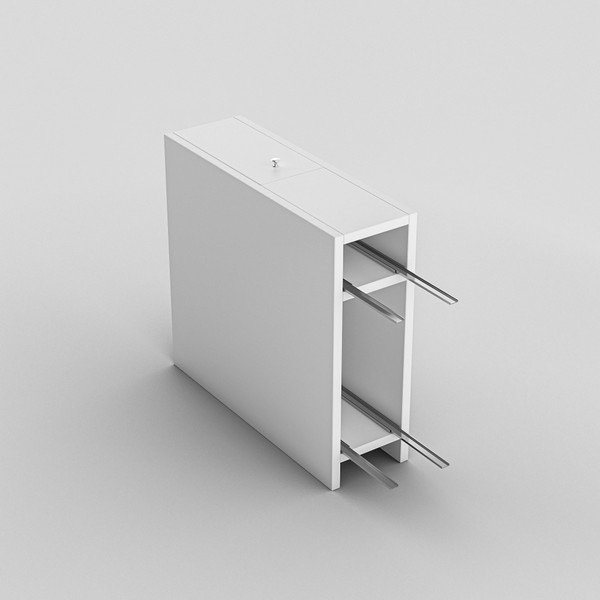 Biała szafka łazienkowa z wysuwanymi półkami Garetto Calencia White-image-4