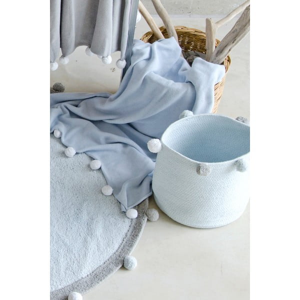 Jasnoniebieski tekstylny dziecięcy kosz na zabawki ø 30x30 cm Bubbly – Lorena Canals-image-1