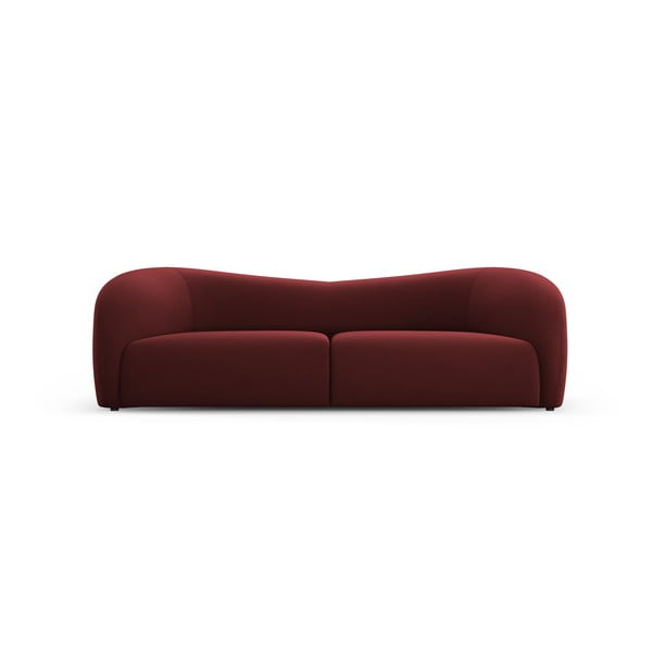 Bordowa aksamitna sofa 237 cm Santi – Interieurs 86