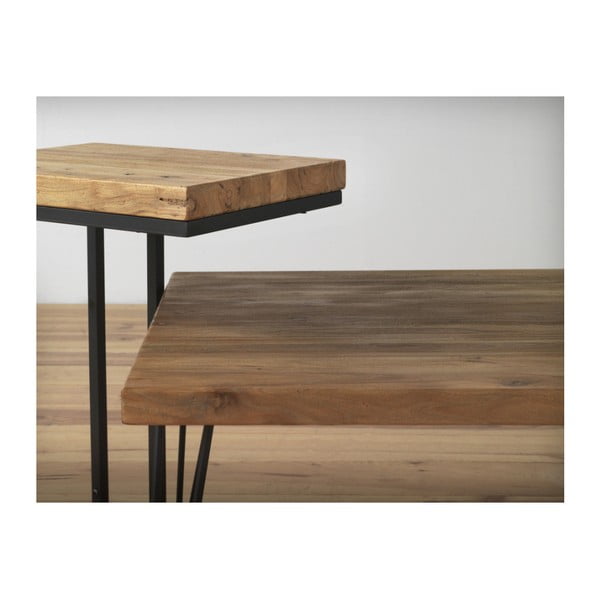 Stolik z blatem z drewna wiązu Geese Lorena-image-1