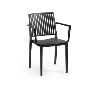 Czarne plastikowe krzesło ogrodowe Bars – Rojaplast