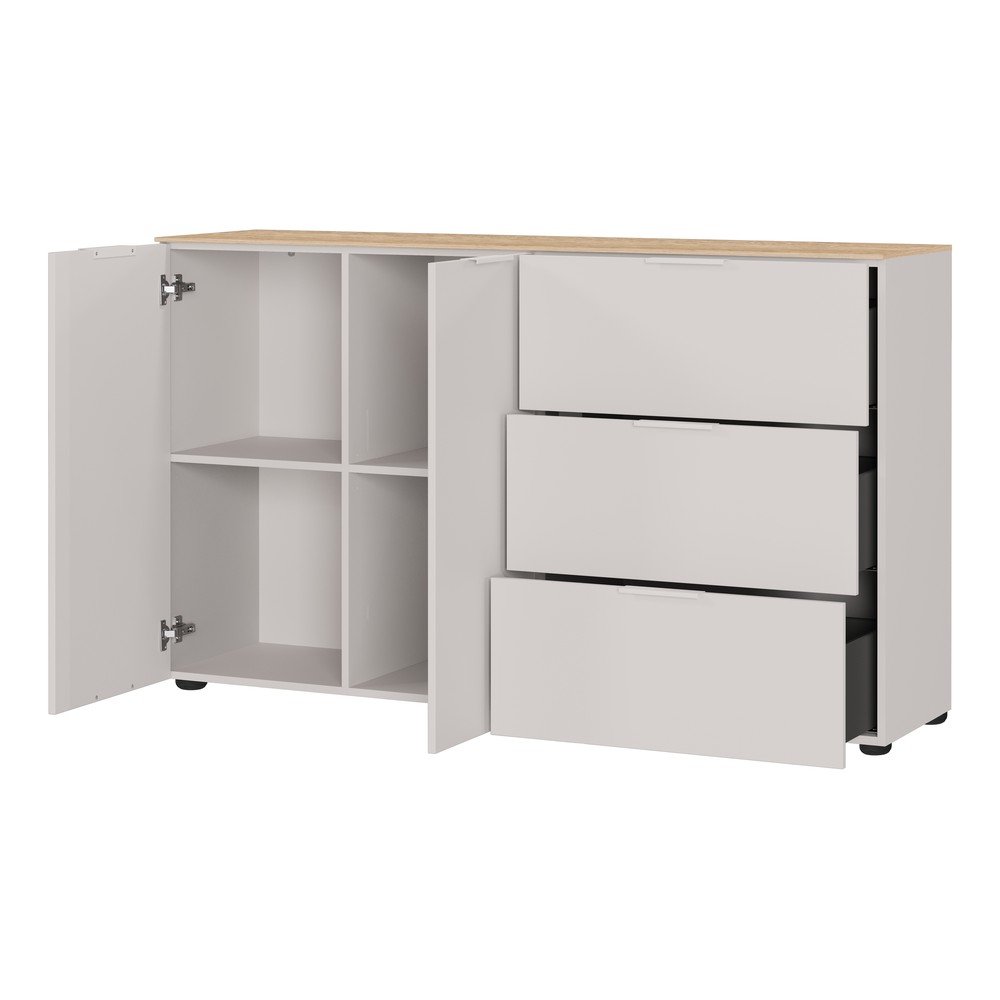 Kremowa komoda z matowym wykończeniem 151x98x40 cm Savoca – Germania (zdjęcie 5)
