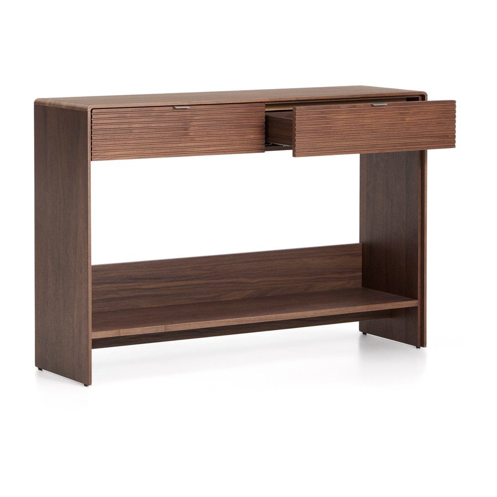 Komoda w dekorze orzecha w ciemnym naturalnym kolorze 120x81x35 cm Norlen – Kave Home (zdjęcie 5)