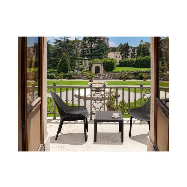 Zestaw 4 czarnych foteli ogrodowych lounge Resol Sky-image-2