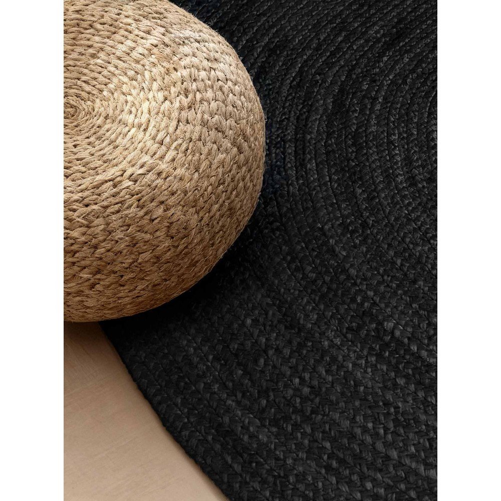Czarny dywan z juty dwustronny/tkany ręcznie 160x230 cm Braided – Hanse Home (zdjęcie 5)