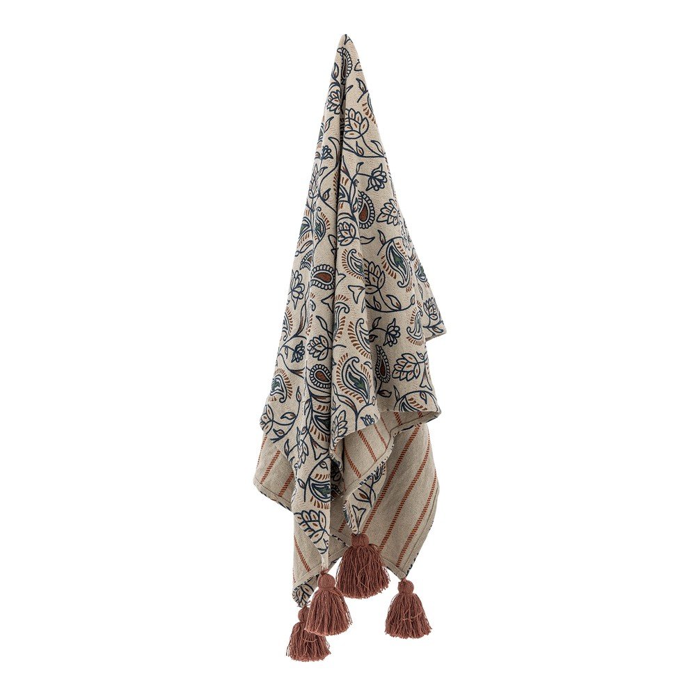 Koc z mieszanki bawełny 130x160 cm Paisley – Bloomingville (zdjęcie 3)