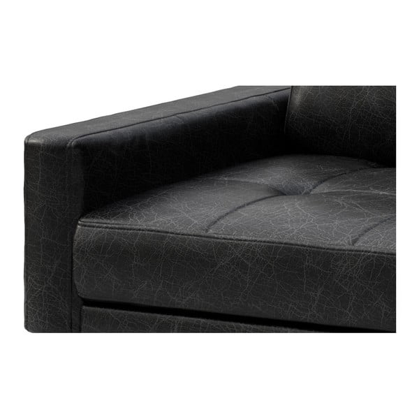 Czarna sofa skórzana MESONICA Musso Tufted, 210 cm-image-4