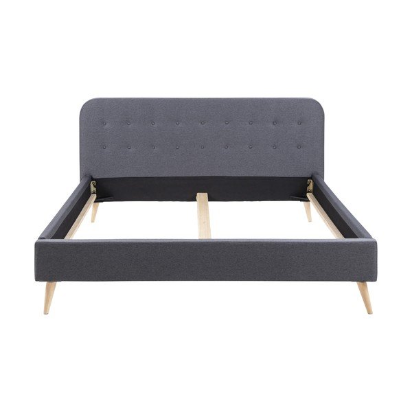 Szary tapicerowana rama łóżka Actona Alma, 180x200 cm-image-2