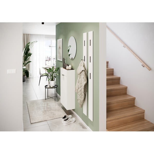 Biała szafka w dekorze dębu 56x97x22 cm Ameca – Germania-image-1