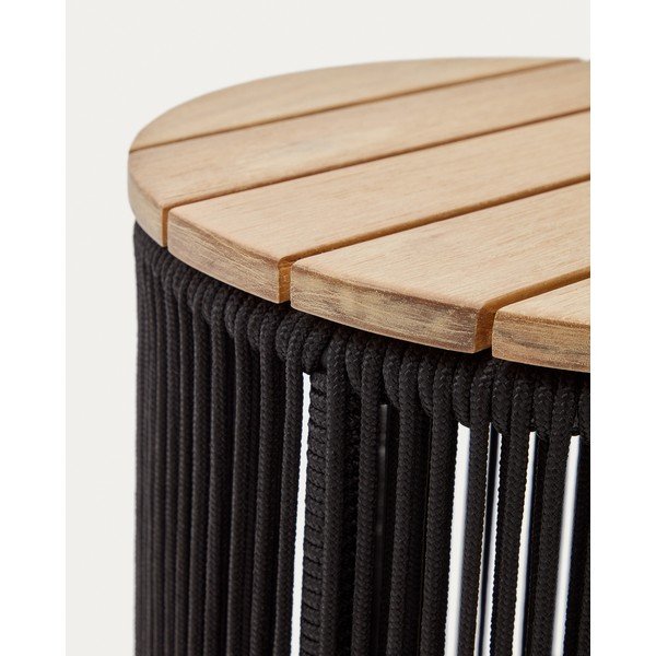 Okrągły stolik ogrodowy z blatem z drewna akacjowego ø 40 cm Dandara – Kave Home-image-4