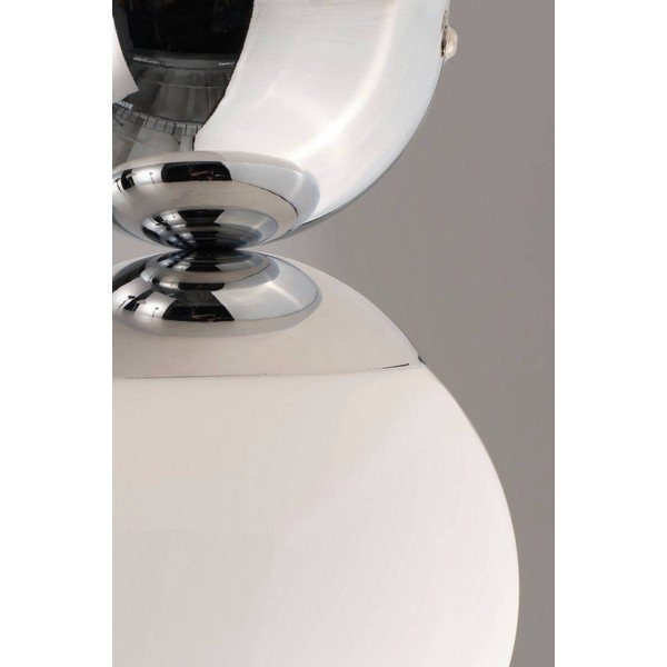 Biała/w kolorze srebra z połyskiem lampa sufitowa z opalowego szkła ø 15 cm Leah – Jotex-image-3
