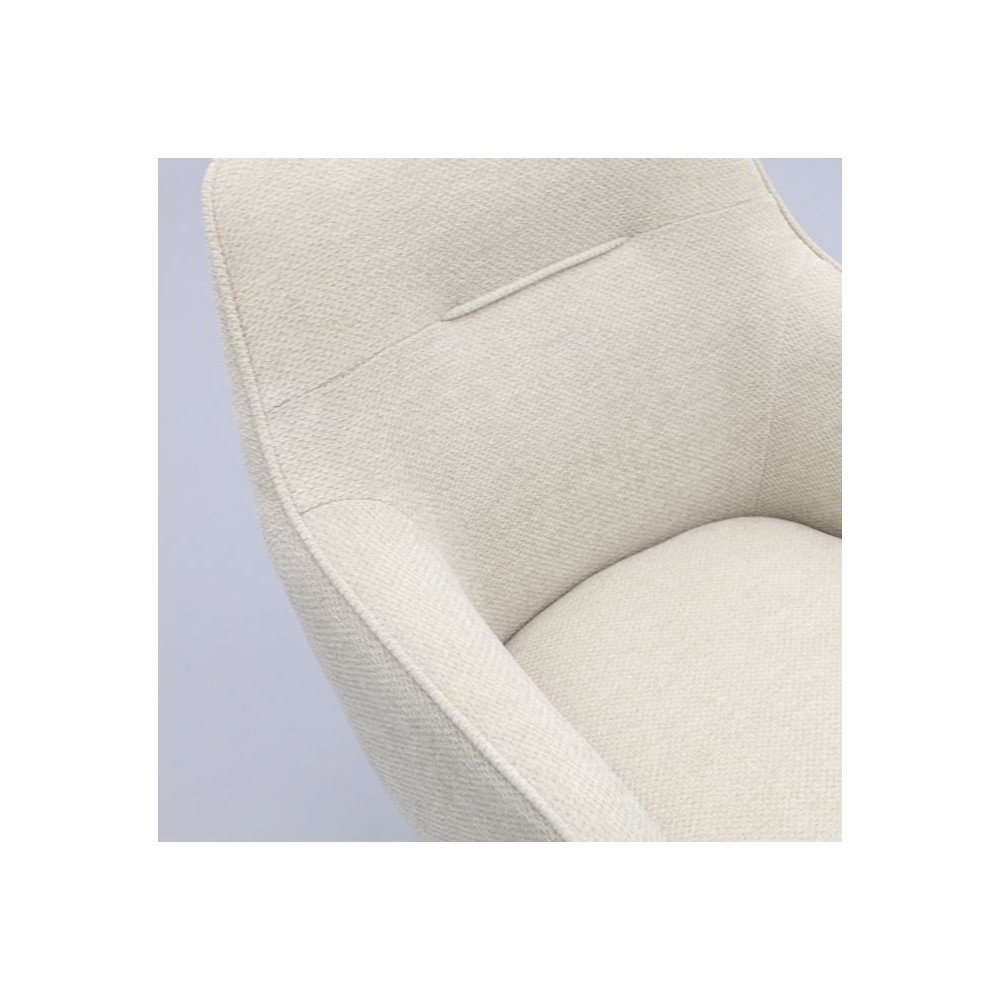 Kremowy tapicerowany fotel jadalniany z podłokietnikami Avola – Unique Furniture (zdjęcie 6)