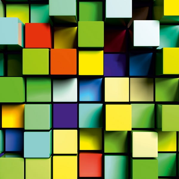Abstrakcyjny obraz Cube, 45 x 45 cm