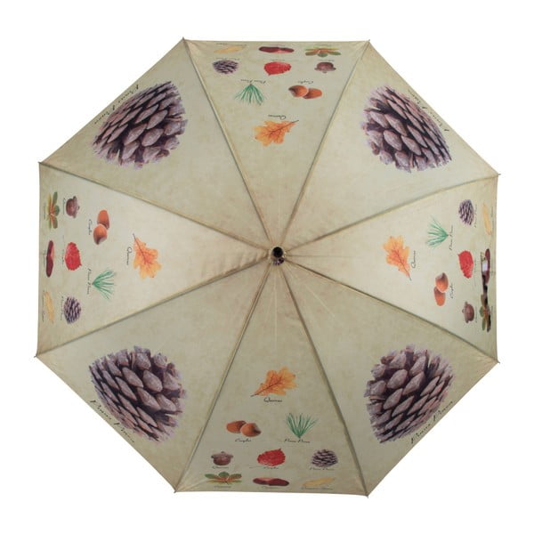 PArasol z motywem liści, szyszek i żółędzi Esschert Design, ø 120 cm-image-2