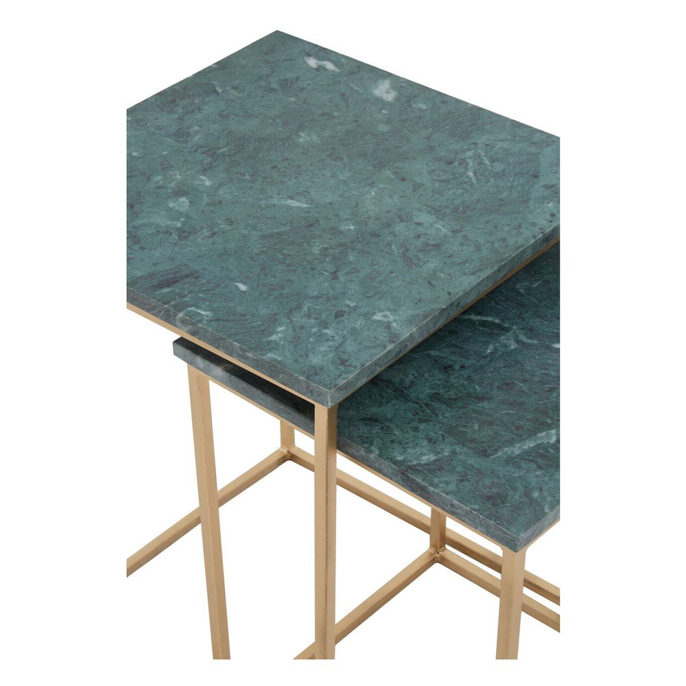 Stoliki zestaw 2 szt. z marmurowym blatem 40x40 cm Mandoli – Premier Housewares (zdjęcie 10)