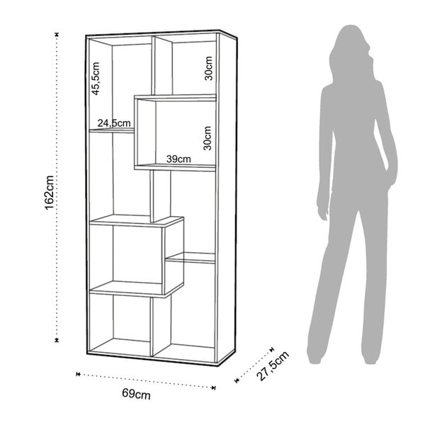 Regał Tomasucci Random Andrea, 160x69x27,5 cm-image-4