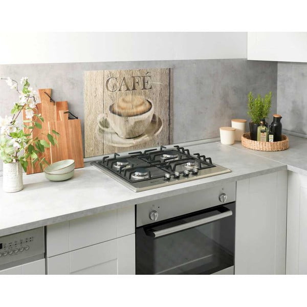 Szklana płyta ochronna na ścianę przy kuchence Wenko Café, 60x50 cm-image-3