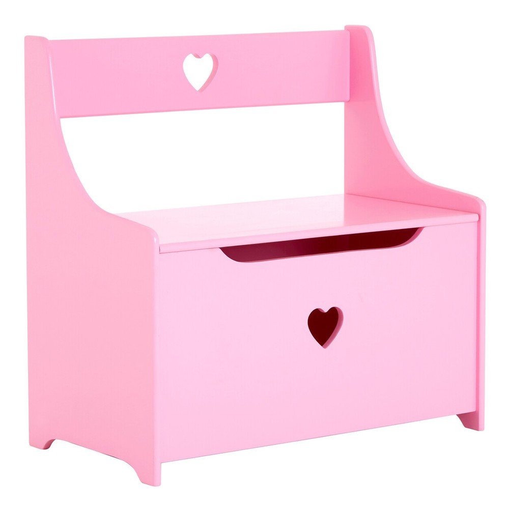 Różowa szafka dziecięca z siedziskiem 60x62x34 cm Pink Heart – Premier Housewares