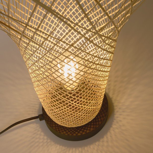 Lampa stołowa z bambusowym kloszem (wys. 50 cm) Citalli – Kave Home-image-4