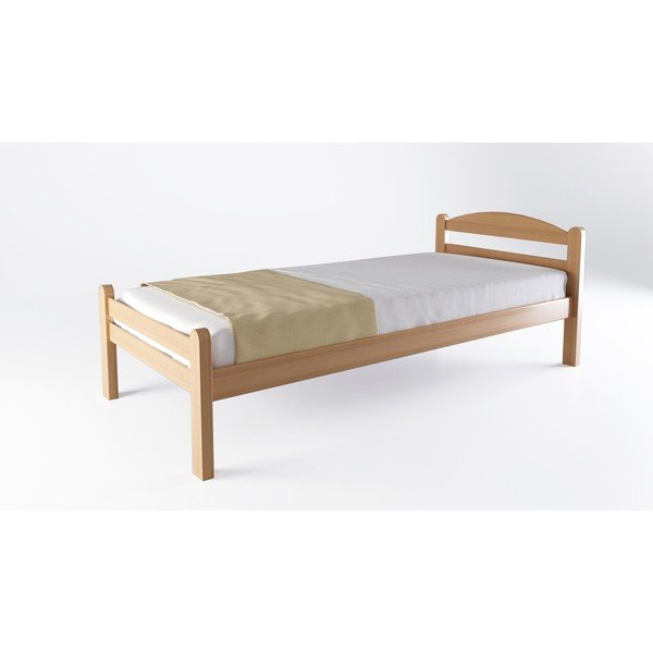 Łóżko dwuosobowe z litego drewna bukowego ze stelażem 180x200 cm w naturalnym kolorze Bellariva – B.E.S.-image-3