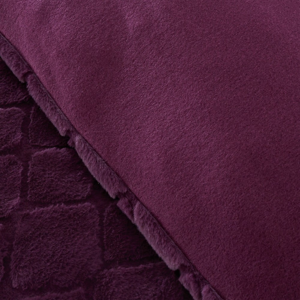 Bordowa pościel jednoosobowa z mikropluszu 135x200 cm Cosy Diamond – Catherine Lansfield (zdjęcie 5)