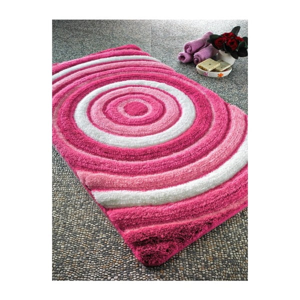 Różowy dywanik łazienkowy Confetti Bathmats Efus, 70x120 cm