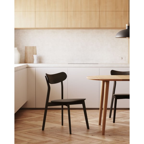 Brązowe krzesła w dekorze dębu zestaw 2 szt. Safina – Kave Home-image-1