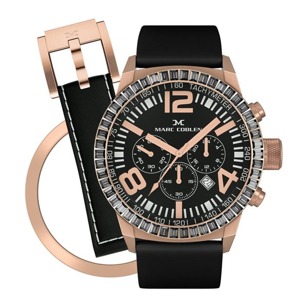 Zegarek damski Marc Coblen z dodatkowym paskiem i obręczą P112