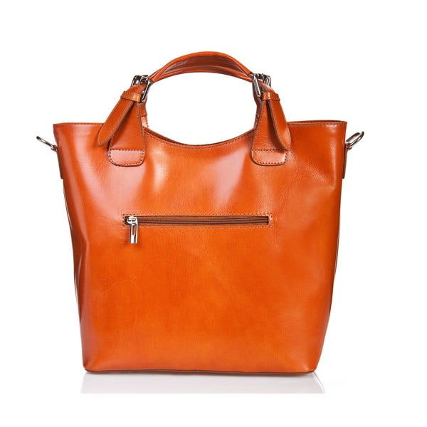 Koniakowa skórzana torebka Massimo Castelli Valeria-image-1