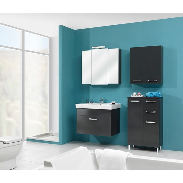 Ciemnoszara wisząca szafka łazienkowa 60x70 cm Set 311 – Pelipal-image-1