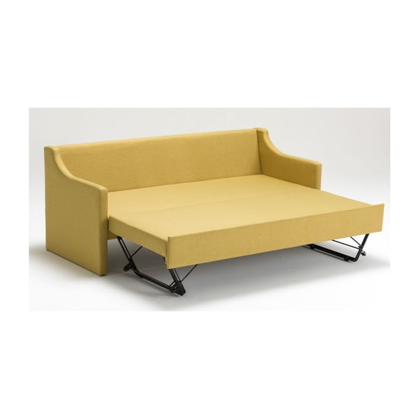 Żółtá 3-osobowa sofa rozkładana Balcab Home Doty-image-3