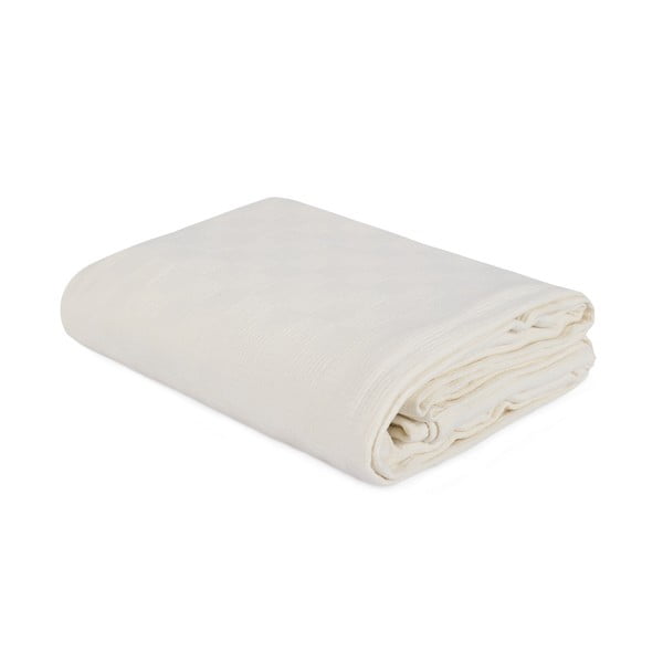 Lekka narzuta bawełniana Pique Cream, 200x240 cm-image-1