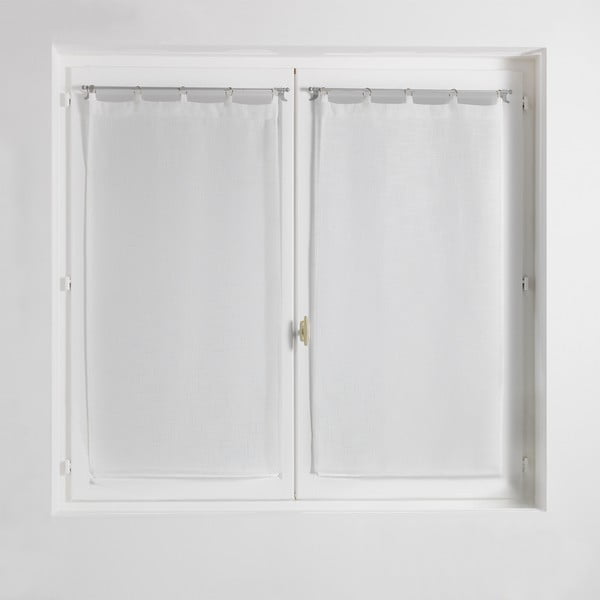 Białe firanki z woalu zestaw 2 szt. 60x90 cm Milza – douceur d'intérieur