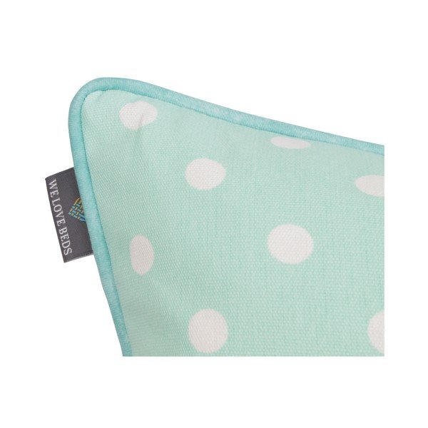 Miętowa poszewka na poduszkę WeLoveBeds Dots, 40x60 cm-image-4