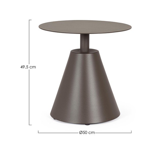 Aluminiowy okrągły stolik ogrodowy ø 50 cm Aloha – Bizzotto-image-2