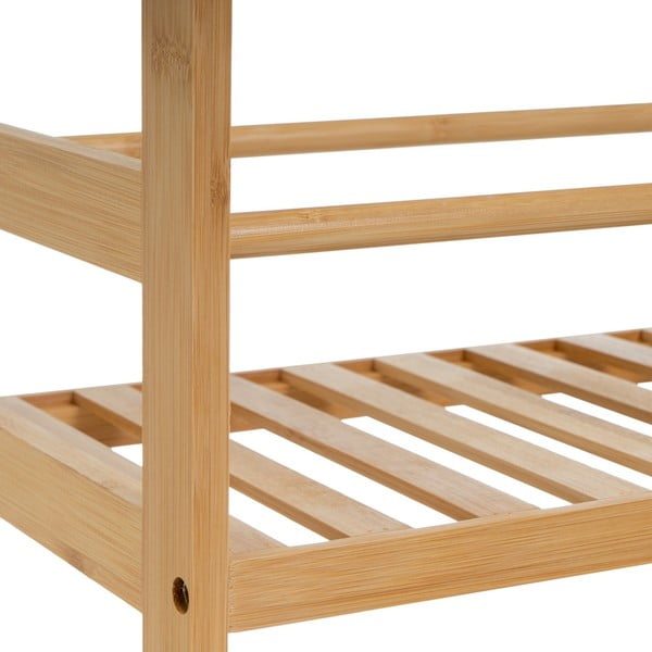 Bambusowy regał na kółkach w naturalnym kolorze 44x75 cm – Casa Selección-image-3