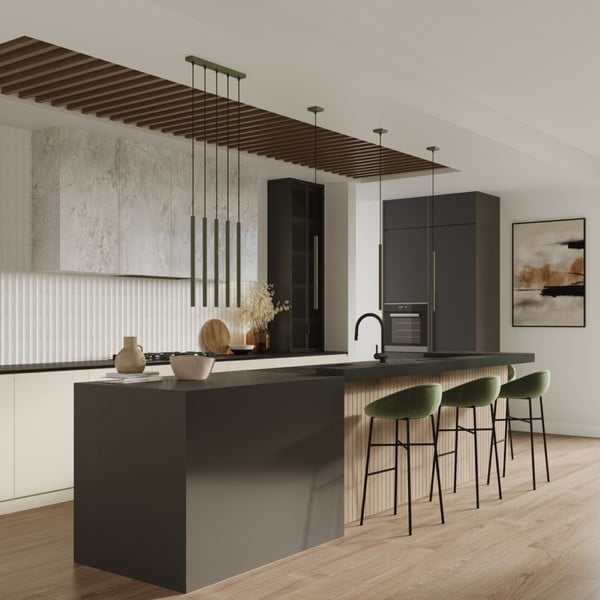 Zielona lampa wisząca Fideus – Sollux-image-4